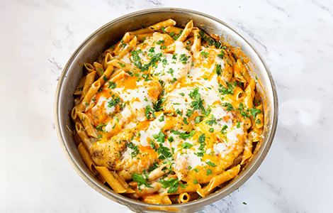 Pasta with Cheese and Chicken